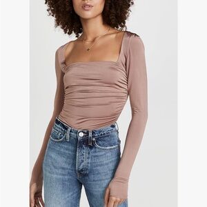 Free People square neck, long sleeve